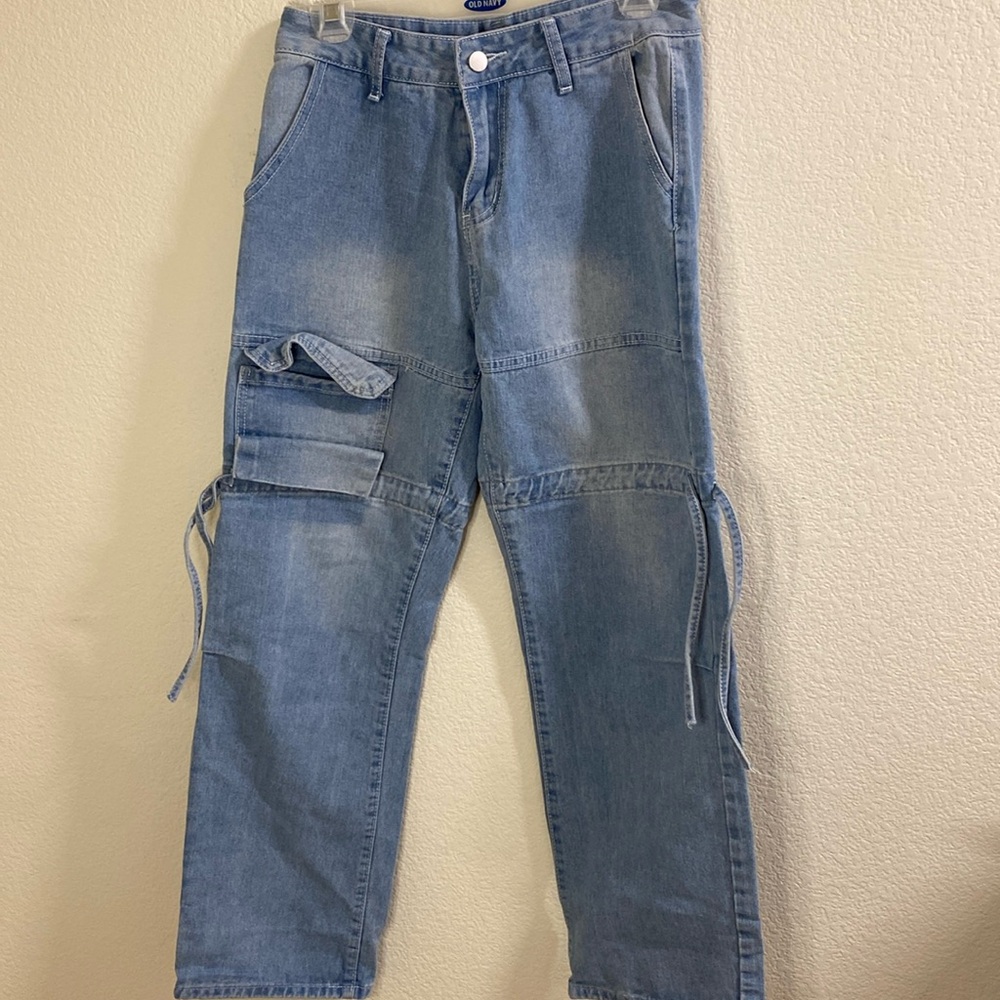 Baggy Denim Jeans Waist 13.5”, Rise 11”, Inseam‎ 28”